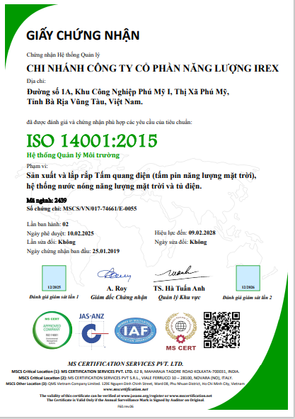 ISO 14001:2015 – MS CERT