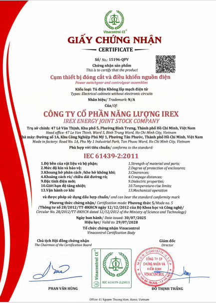 IEC 61439 – VINACONTROL