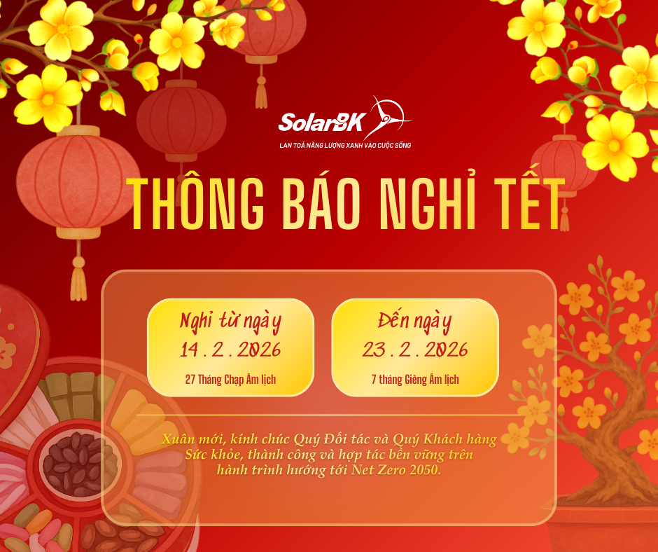 SolarBK thông báo lịch nghỉ Tết Nguyên đán Bính Ngọ 2026