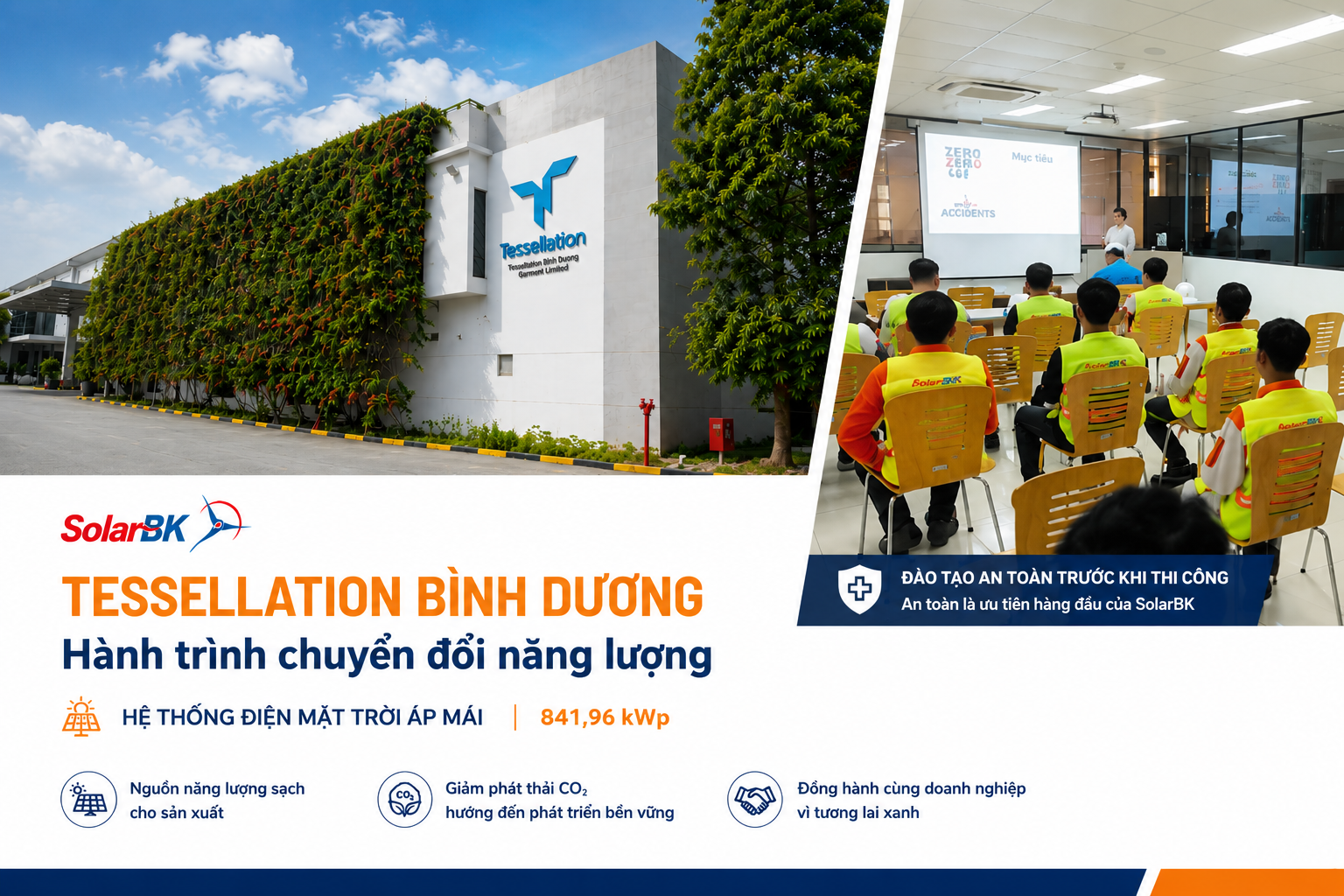 SolarBK đồng hành cùng Tessellation Bình Dương trong hành trình chuyển đổi năng lượng